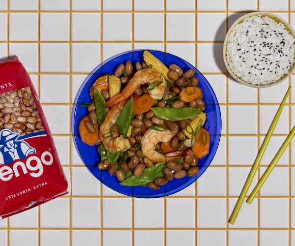 Chop suey con alubias y verduras