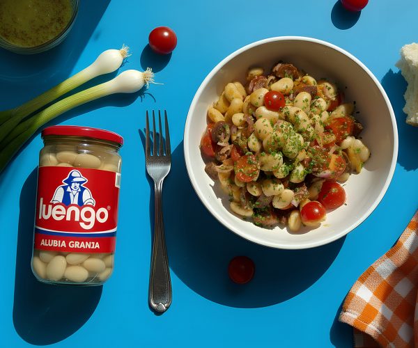 Ensalada templada de alubias y chorizo
