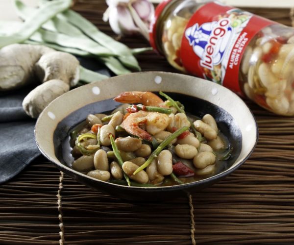 Receta de alubias con setas al estilo oriental