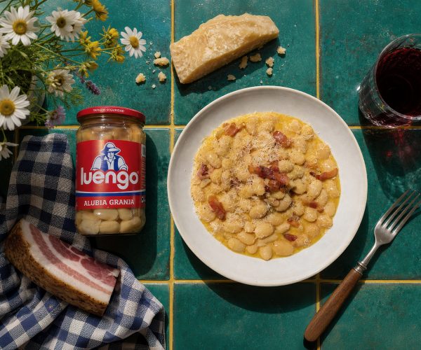 Alubias carbonara
