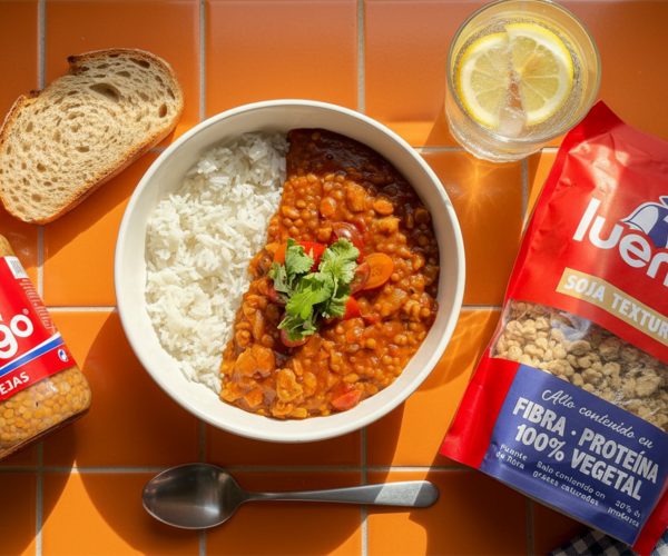 Receta de chili de lentejas con soja texturizada