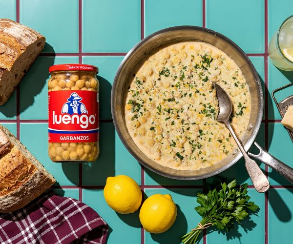 Garbanzos cremosos al limón