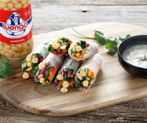 rollitos vietnamitas con garbanzos Luengo